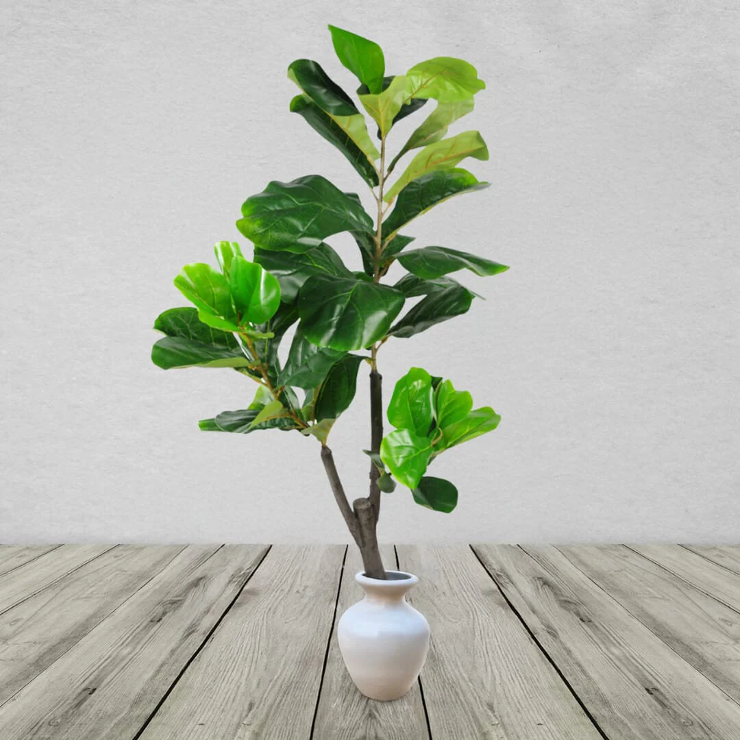 Artificial Fiddle Fig Tree Ficus Evergreen Plant