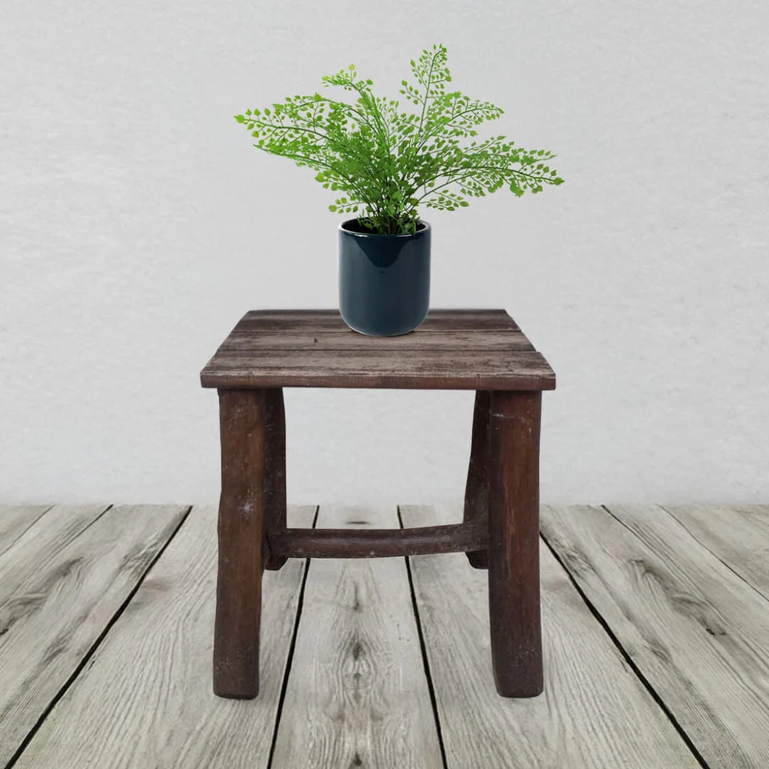 Dark Teal Ceramic Planter with Feet