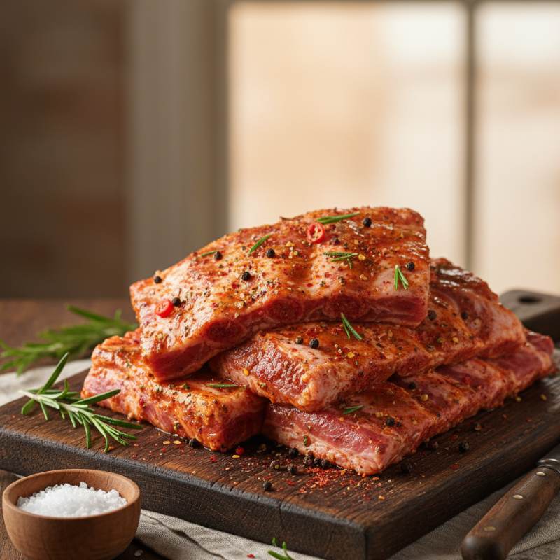 Pork Ribs, Hot and Spicy, Extra Meaty (500g)