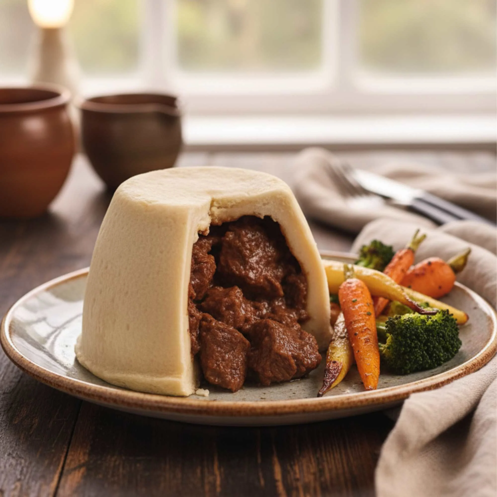 Steak & Ale Suet Pudding, 400g