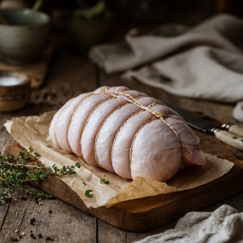 Turkey - Breast Crown Boneless & GF Stuffing Filled, Rolled